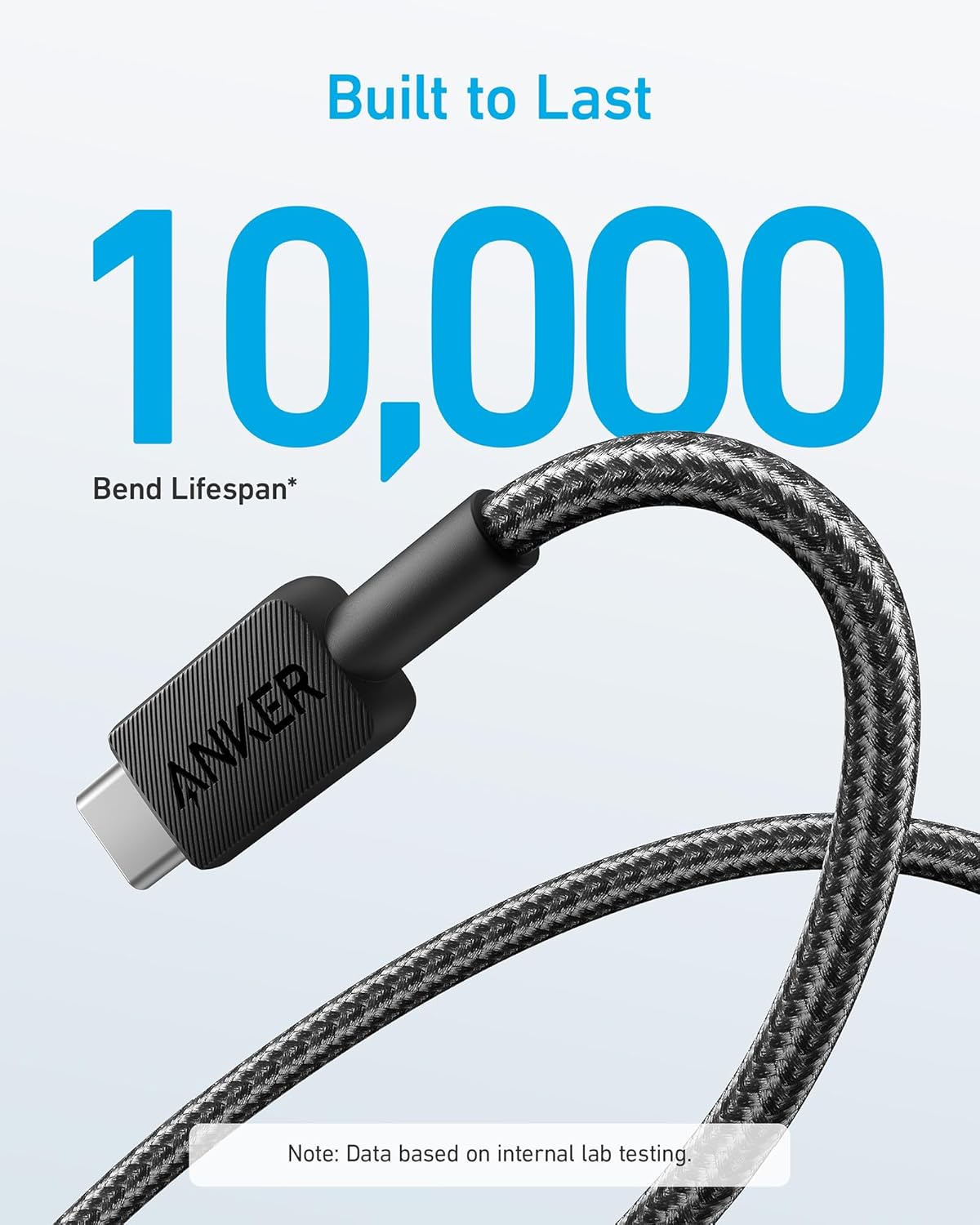 Cavo Dati e Ricarica USB-A - USB-C Anker 322, 18W, 0.9m, Nero A81H5G11