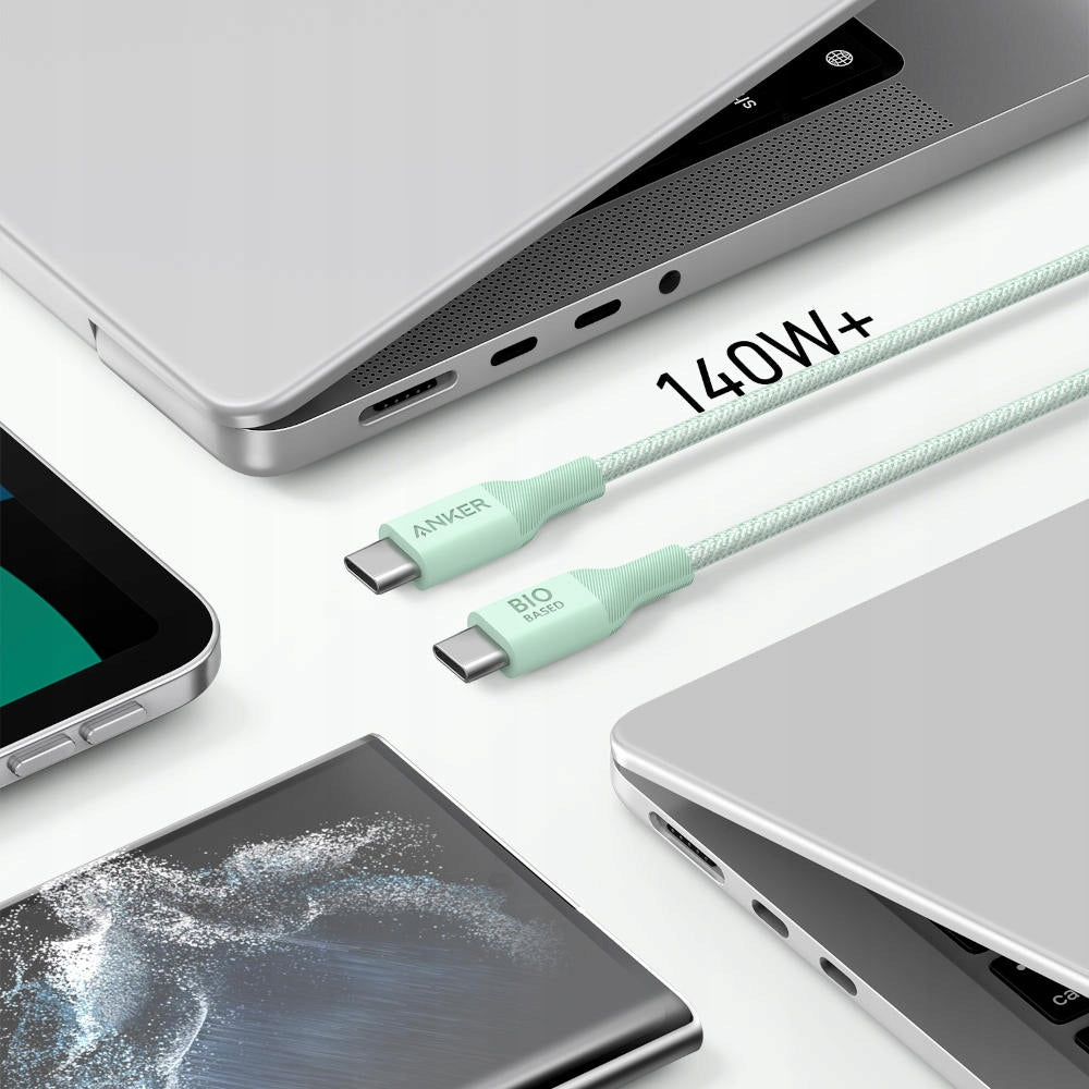 Cavo Dati e Ricarica USB-C - USB-C Anker 544, 140W, 1.8m, Verde A80F6H61