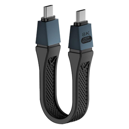 Cavo Dati e Ricarica USB-C - USB-C OEM Video 8K, 240W, 0.13m, Nero