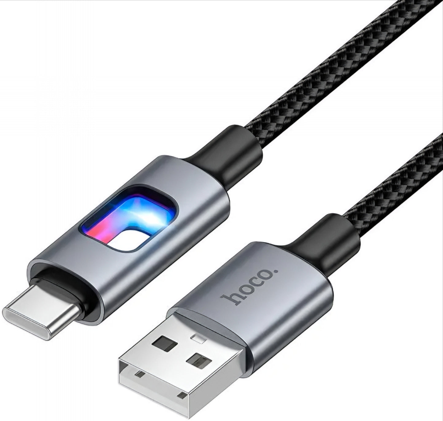Cavo Dati e Ricarica USB-A - USB-C HOCO U144 Led, 18W, 1.2m, Nero