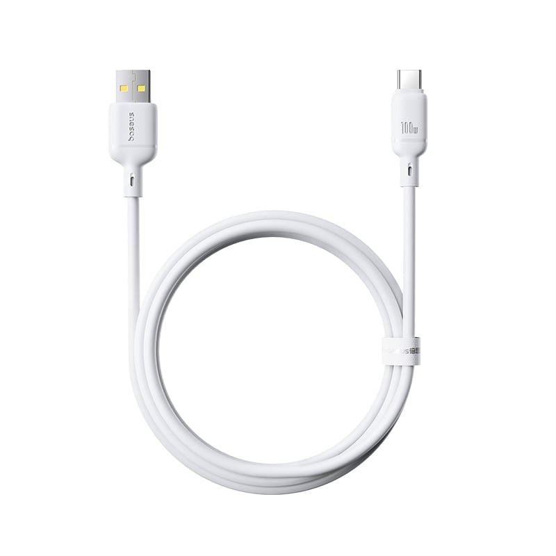 Cavo Dati e Ricarica USB-A - USB-C Baseus Silky, 100W, 1m, Bianco P10377703213-00