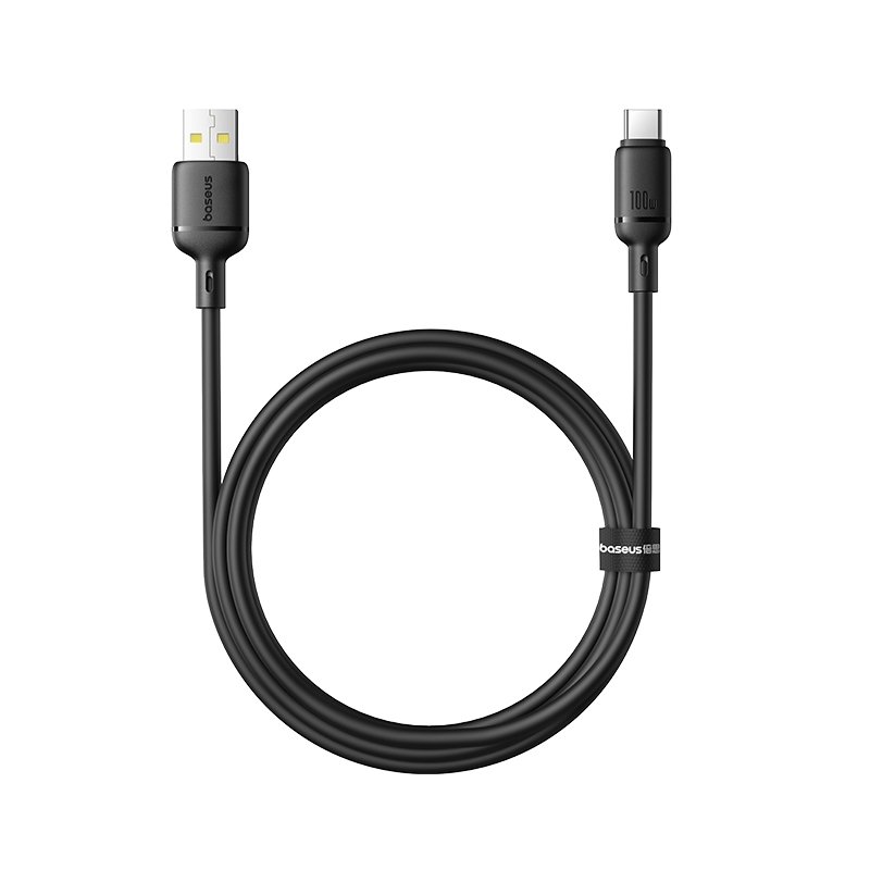 Cavo Dati e Ricarica USB-A - USB-C Baseus Silky, 100W, 1m, Nero P10377703113-00
