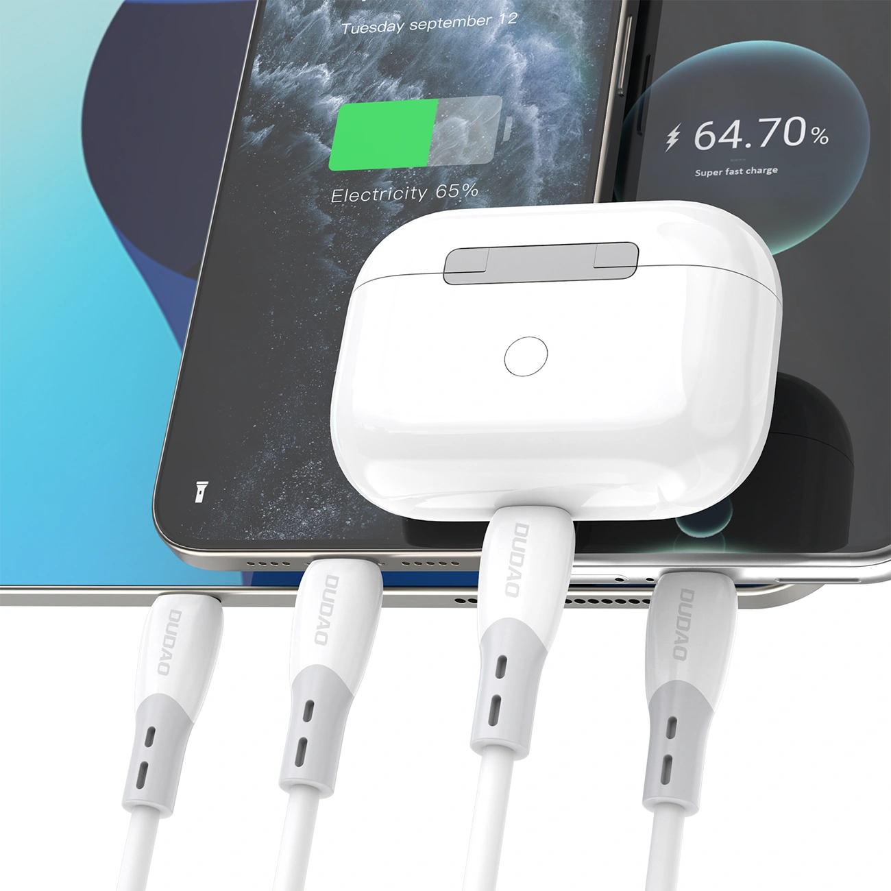 Cavo Dati e Ricarica USB-C - USB-C Dudao L25SC, 60W, 1m, Bianco