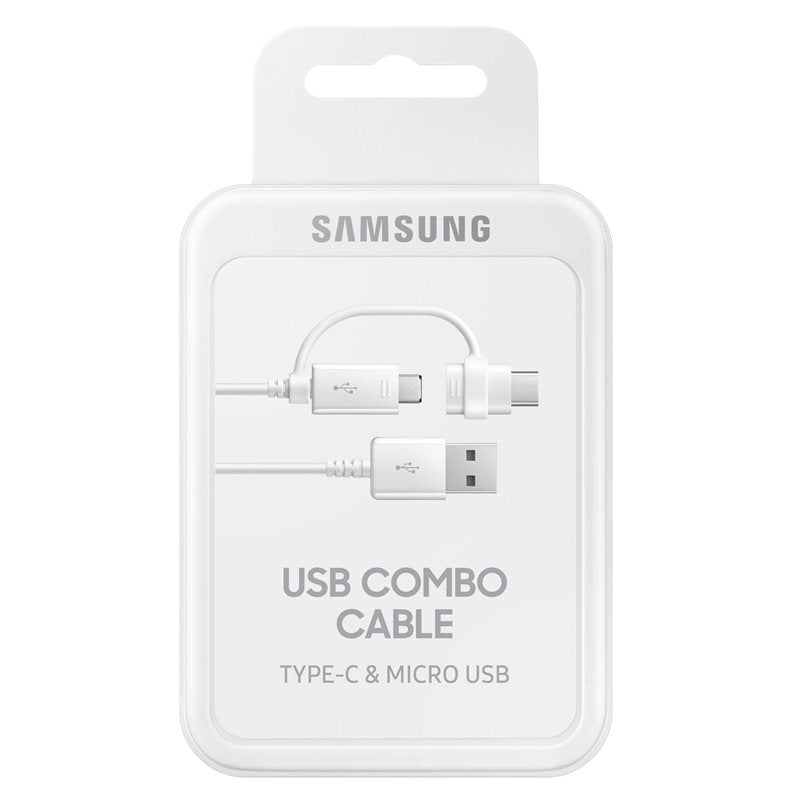Cavo Dati e Ricarica USB-A - USB-C / microUSB Samsung Combo 2in1, 18W, 1.5m, Bianco EP-DG930DWEGWW
