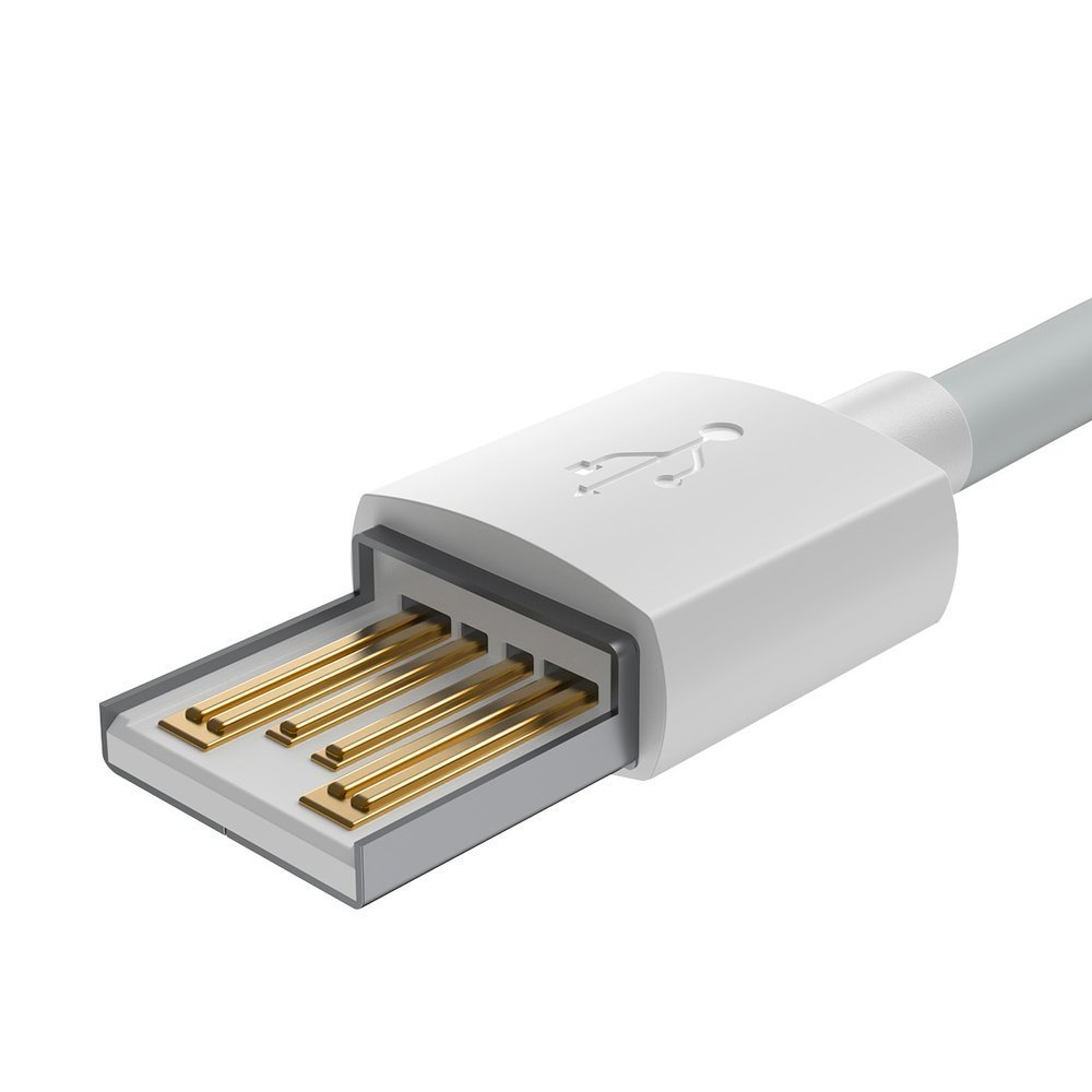 Cavo Dati e Ricarica USB-A - Lightning Baseus Simple Wisdom, 18W, 1.5m, Set 2 pezzi, Bianco TZCALZJ-02