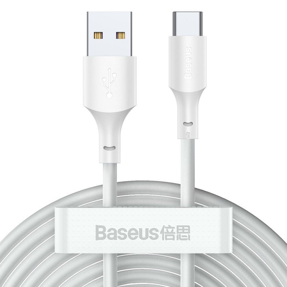 Cavo Dati e Ricarica USB-A - USB-C Baseus, 40W, 1.5m, Set 2 pezzi, Bianco TZCATZJ-02