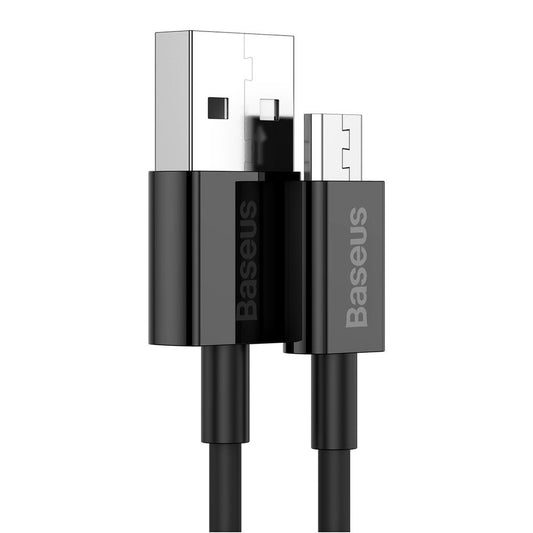 Cavo dati e ricarica da USB-A a microUSB della serie Superior di Baseus, 18W, 2m, nero CAMYS-A01
