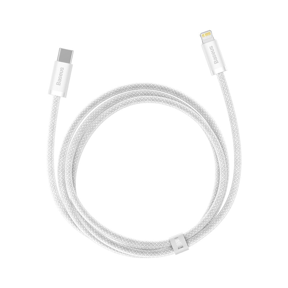 Cavo dati e ricarica USB-C - Lightning Baseus a ricarica rapida dinamica, 20W, 2m, bianco CALD000102