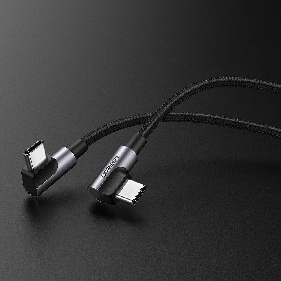 Cavo dati e ricarica USB-C - USB-C UGREEN US323 USB-C angolato, 60W, 1m, nero