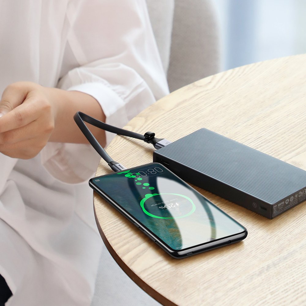 Cavo dati e ricarica USB-A - USB-C Baseus Simple, 40W, 0,23 m, grigio CATMBJ-BG1