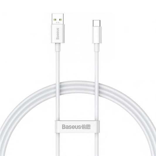 Cavo dati e ricarica USB-A - USB-C Baseus Serie Superior, 65W, 1m, bianco CAYS000902