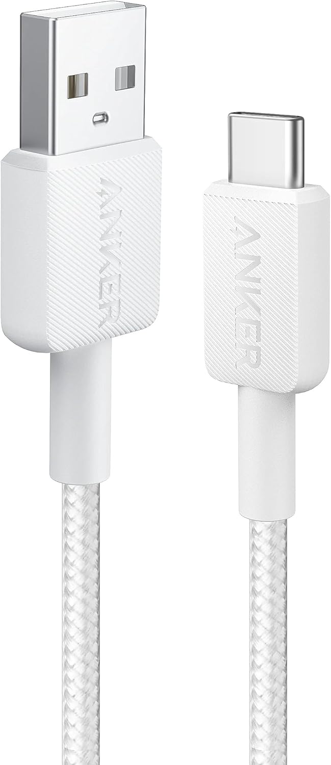 Cavo Dati e Ricarica USB-A - USB-C Anker 322, 18W, 0.9m, Bianco A81H5G21