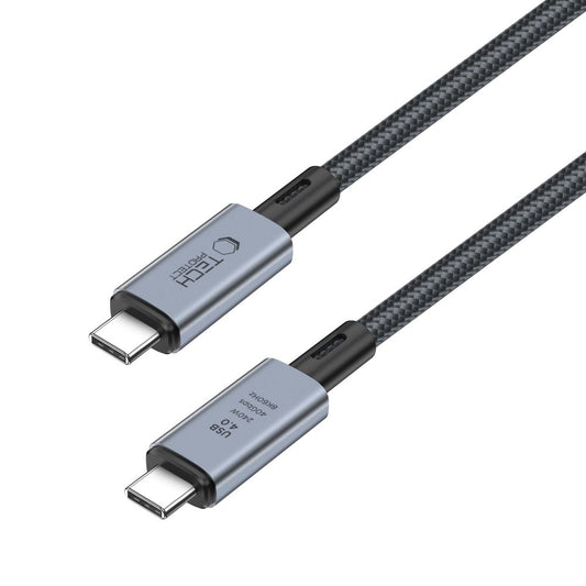 Cavo dati e ricarica USB-C - USB-C Tech-Protect Ultraboost Max, 240W, 1m, grigio