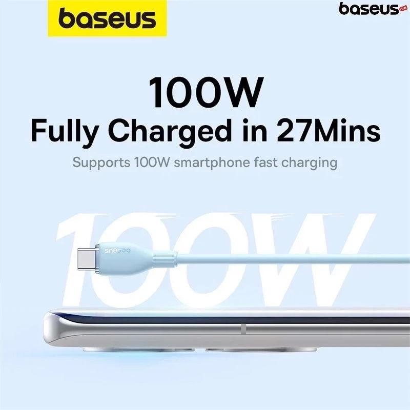 Cavo Dati e Ricarica USB-A - USB-C Baseus Pudding, 100W, 1.2m, Blu P10355703311-00