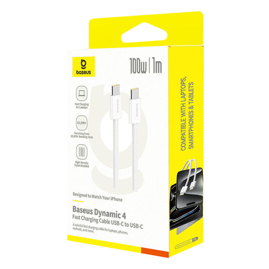 USB-C Data and Charging Cable - USB-C Baseus Dynamic 4 Series, 100W, 1m, White P10381400211-00
