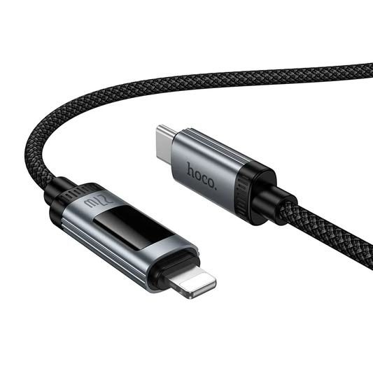 Cavo Dati e Ricarica USB-C - Lightning HOCO Display U148, 27W, 1.2m, Nero