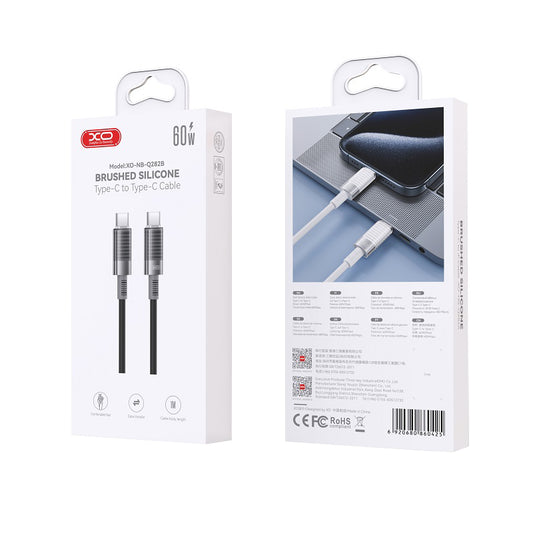 Cavo Dati e Ricarica USB-C - USB-C XO Design NB-Q282B, 60W, 1m, Nero