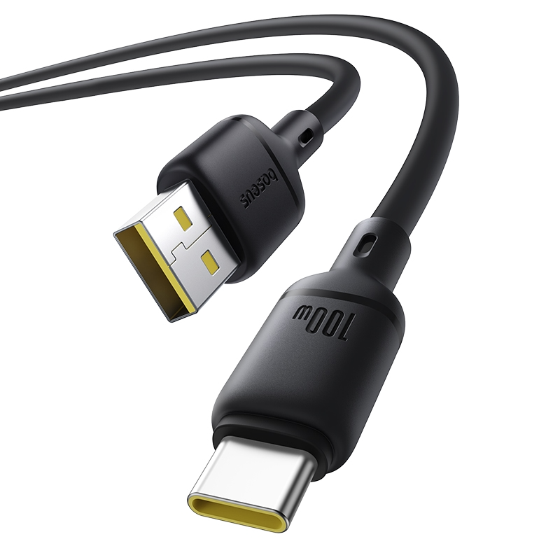 Cavo Dati e Ricarica USB-A - USB-C Baseus Silky, 100W, 1m, Nero P10377703113-00