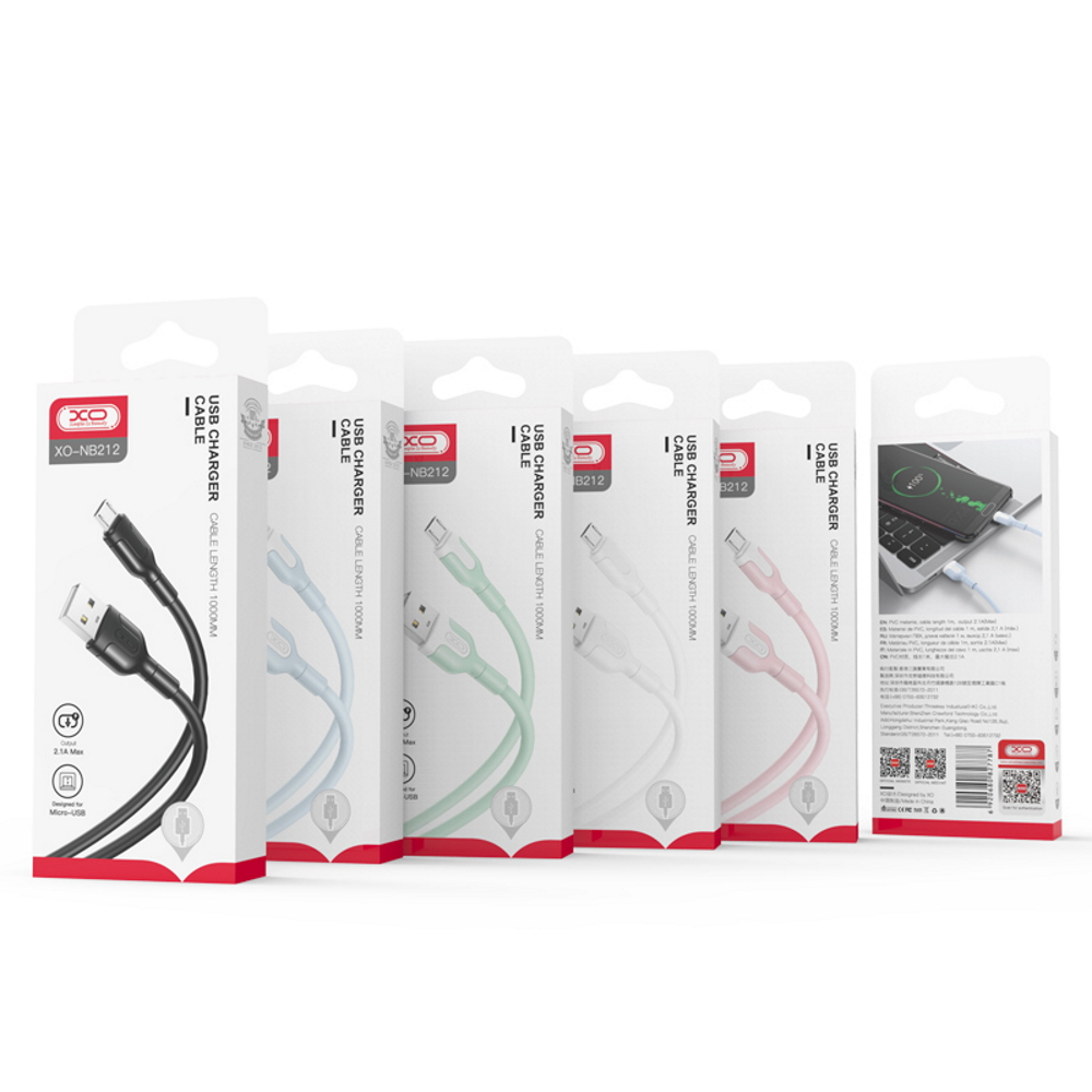Cavo dati e ricarica USB-A - Lightning XO Design NB212, 18W, 1m, bianco