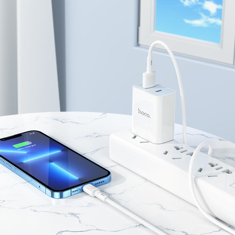 Cavo Dati e Ricarica USB-A - Lightning HOCO X83 Victory, 18W, 1m, Bianco