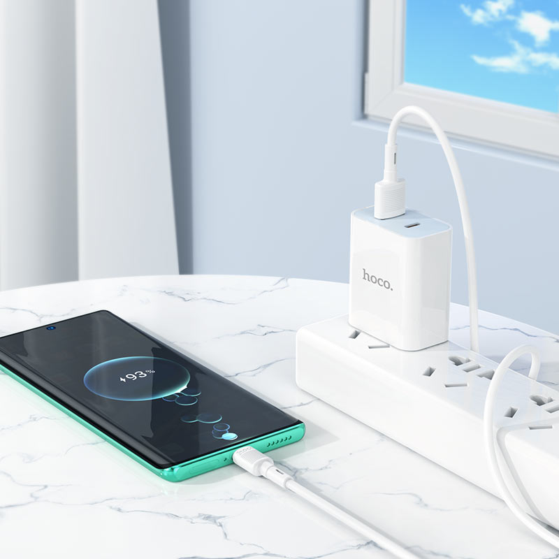 Cavo Dati e Ricarica USB-A - USB-C HOCO X83 Victory, 20W, 1m, Bianco