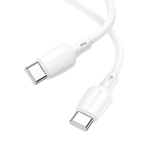 Cavo dati e ricarica USB-C - USB-C Borofone BX93, 60W, 1m, bianco