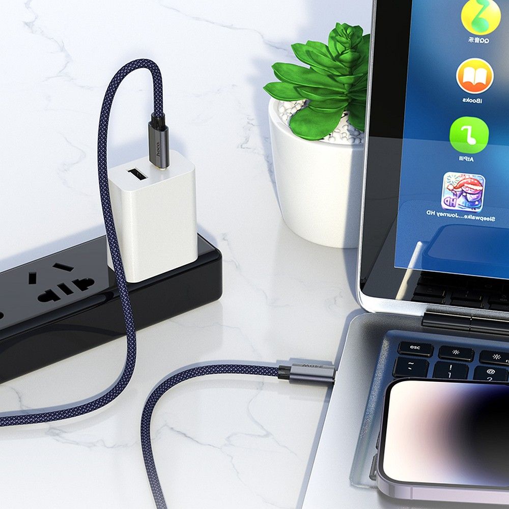 Cavo Dati e Ricarica USB-C - USB-C HOCO U134, 240W, 1.8m, Grigio