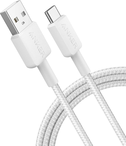 Cavo dati e ricarica USB-A - USB-C Anker 322, 18W, 0,9m, bianco A81H5G21