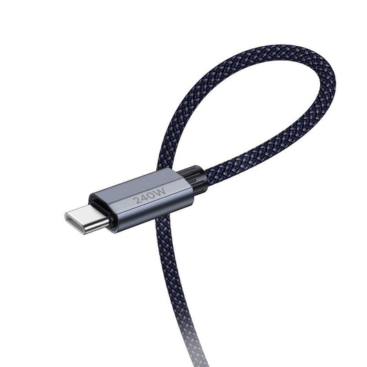 Cavo dati e ricarica USB-C - USB-C HOCO U134, 240W, 1,8m, 1,8m, blu