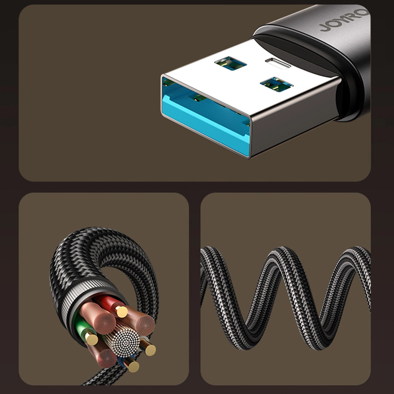 Cavo Dati e Ricarica USB-A - USB-C Joyroom S-A56 EnjoyX Angled, 20W, 1.2m, Nero