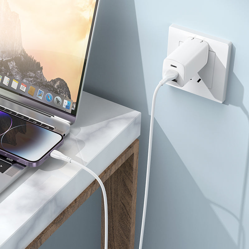 Cavo Dati e Ricarica USB-A - Lightning Borofone BX121 Energy, 18W, 1m, Bianco