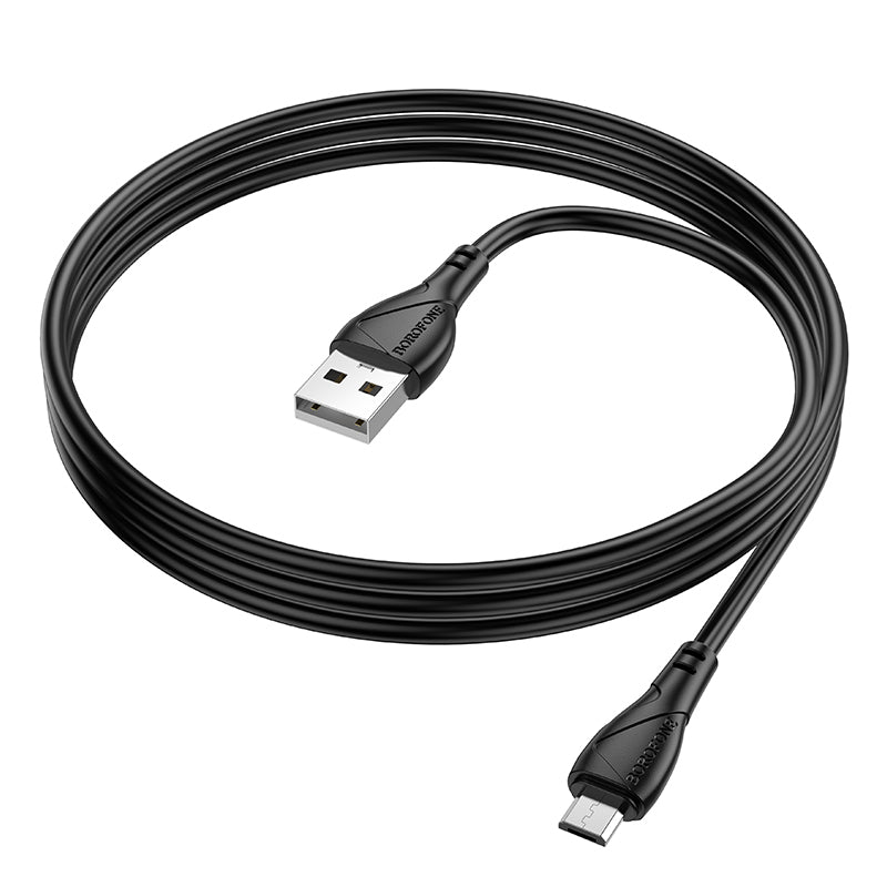 Cavo Dati e Ricarica USB-A - microUSB Borofone BX121 Energy, 18W, 1m, Nero