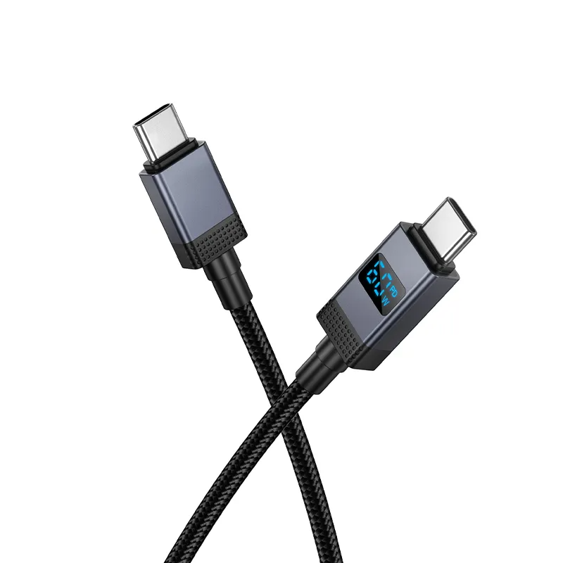Cavo Dati e Ricarica USB-C - USB-C HOCO X118 Display, 60W, 1m, Nero