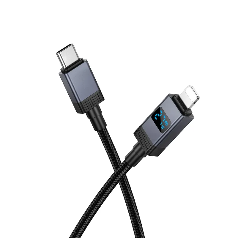 Cavo Dati e Ricarica USB-C - Lightning HOCO X118 Display, 27W, 1m, Nero