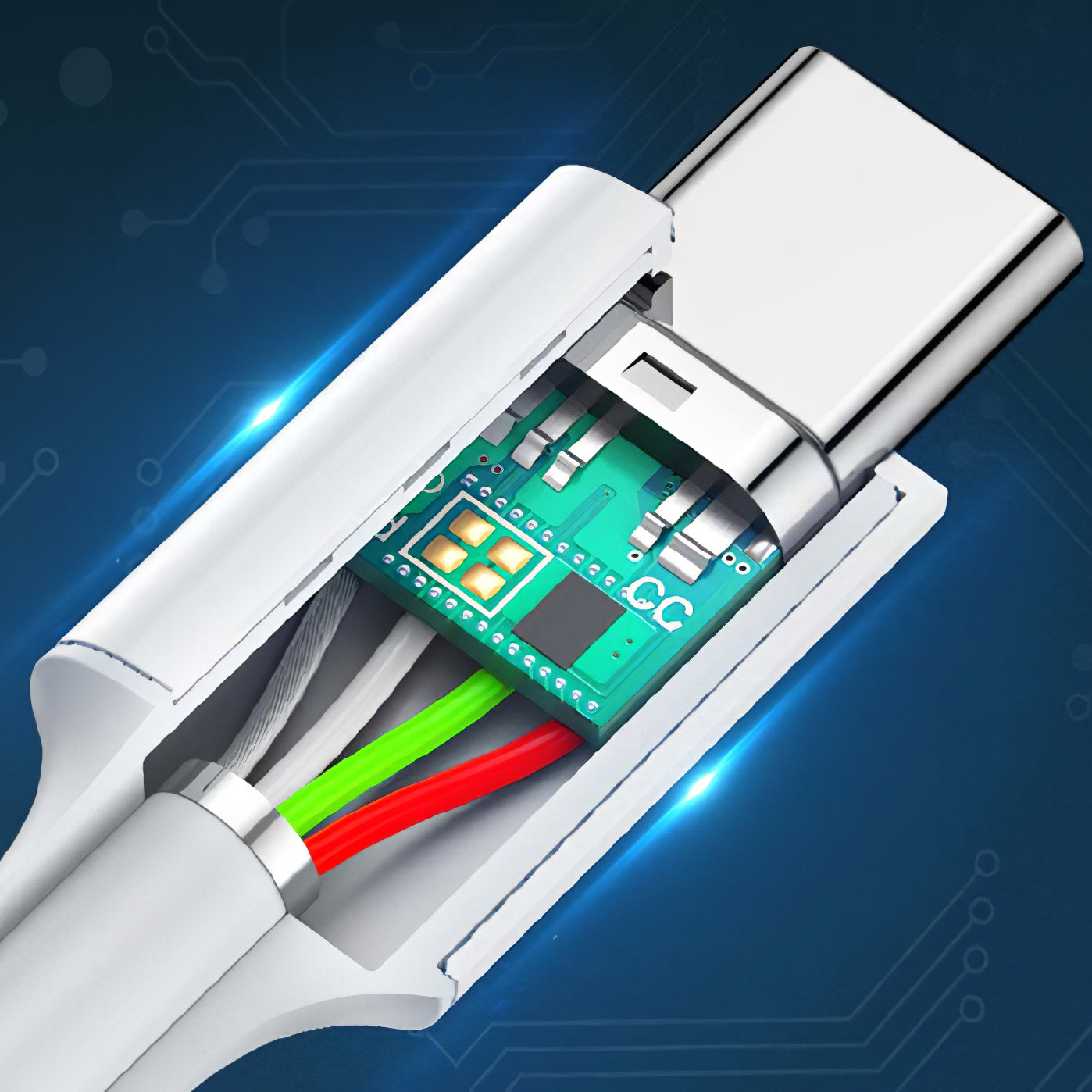 Cavo dati e ricarica USB-C - USB-C UGREEN US264, 60W, 1m, Bianco