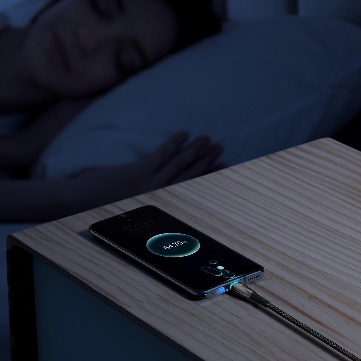 Cavo dati e ricarica da USB-A a USB-C Baseus serie Glimmer, 100W, 2m, nero CADH000501 CADH000501