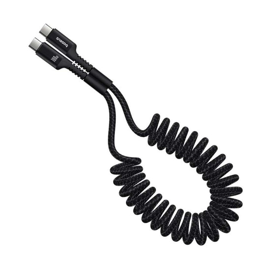 USB-C to USB-C Data and Charging Cable - Baseus Fish Eye Spring, 100W, 1m, Black P10320203111-00