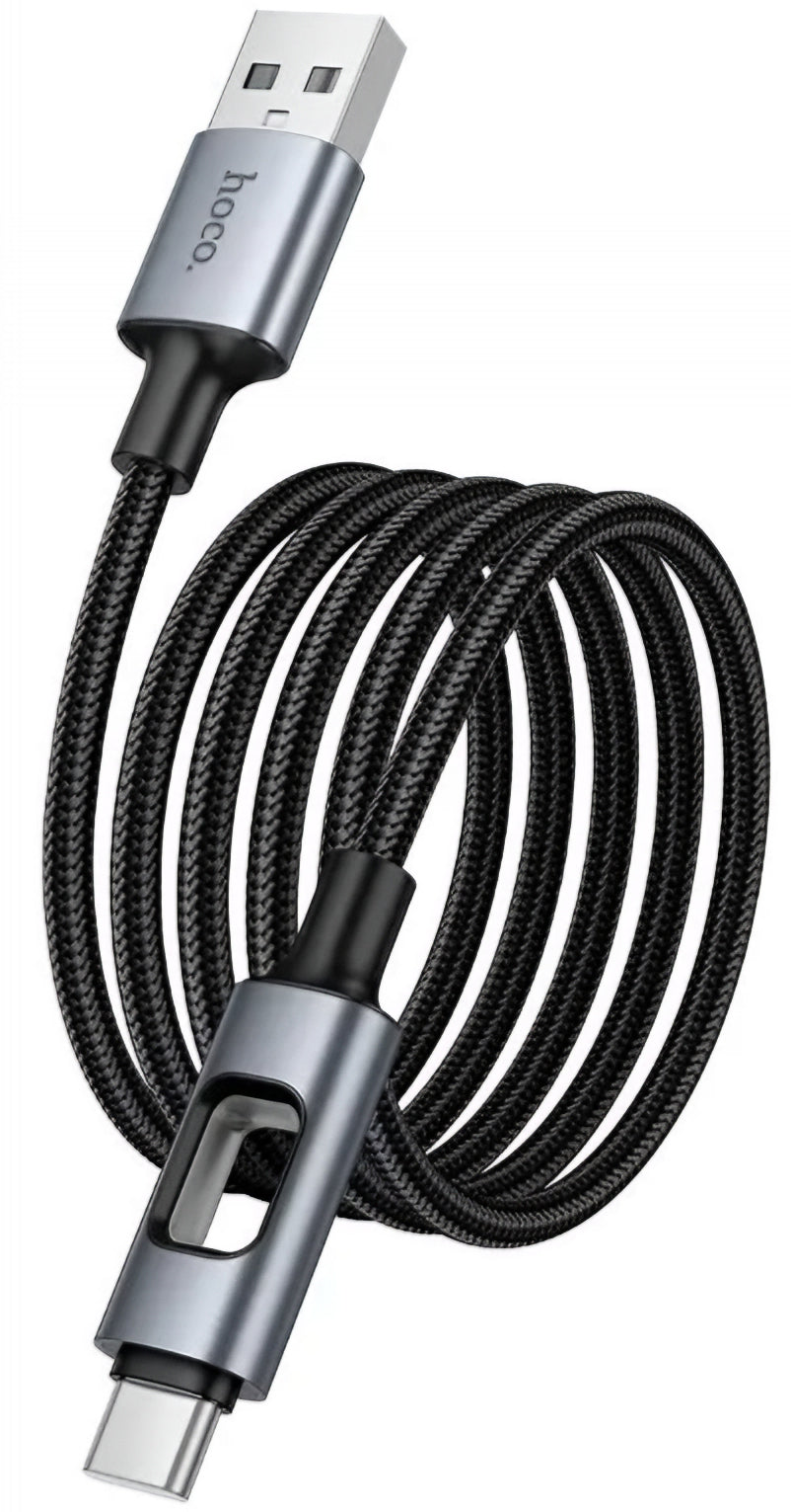 Cavo Dati e Ricarica USB-A - USB-C HOCO U144 Led, 18W, 1.2m, Nero