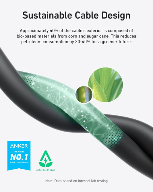 Cavo dati e ricarica USB-C - USB-C Anker, 240W, 0,9m, nero A80N1H11