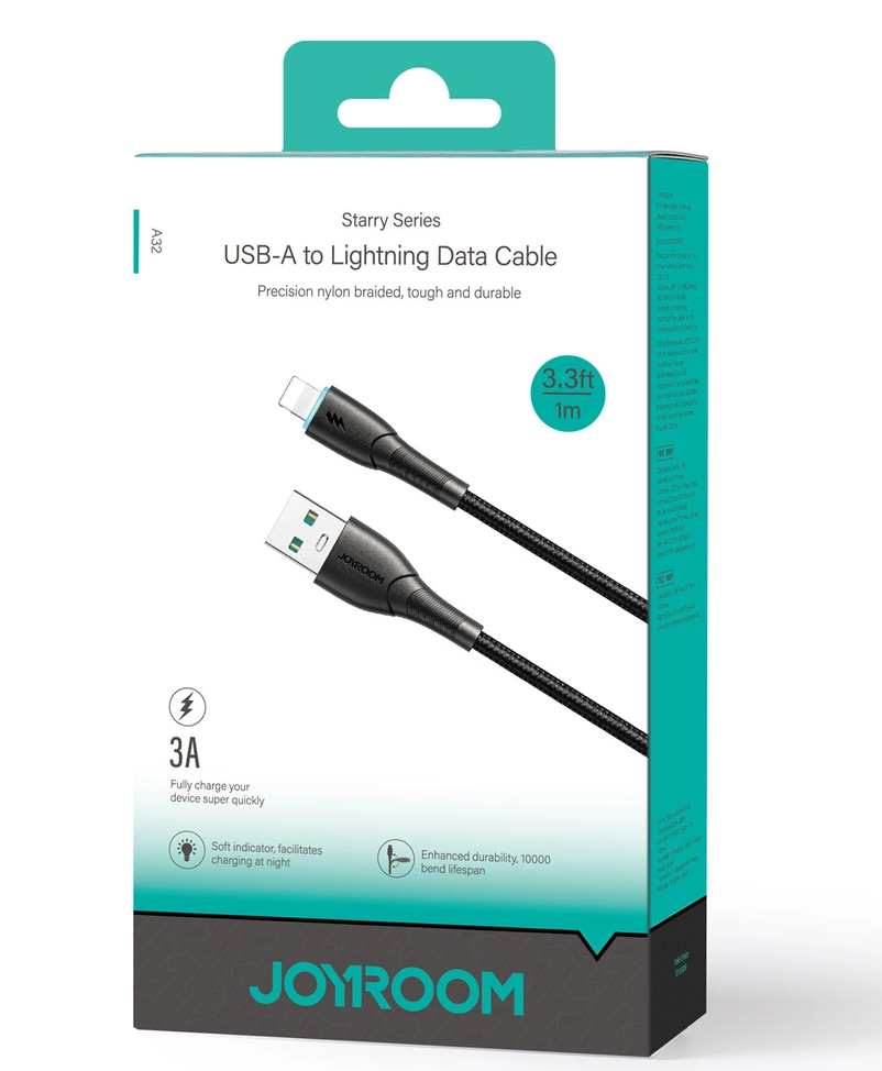 Cavo dati e ricarica USB-A - Lightning Joyroom S-A32, 18 W, 1 m, nero