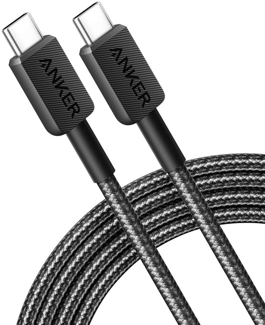 Cavo dati e ricarica USB-C - USB-C Anker 322, 60W, 0,9 m, nero A81F5G11