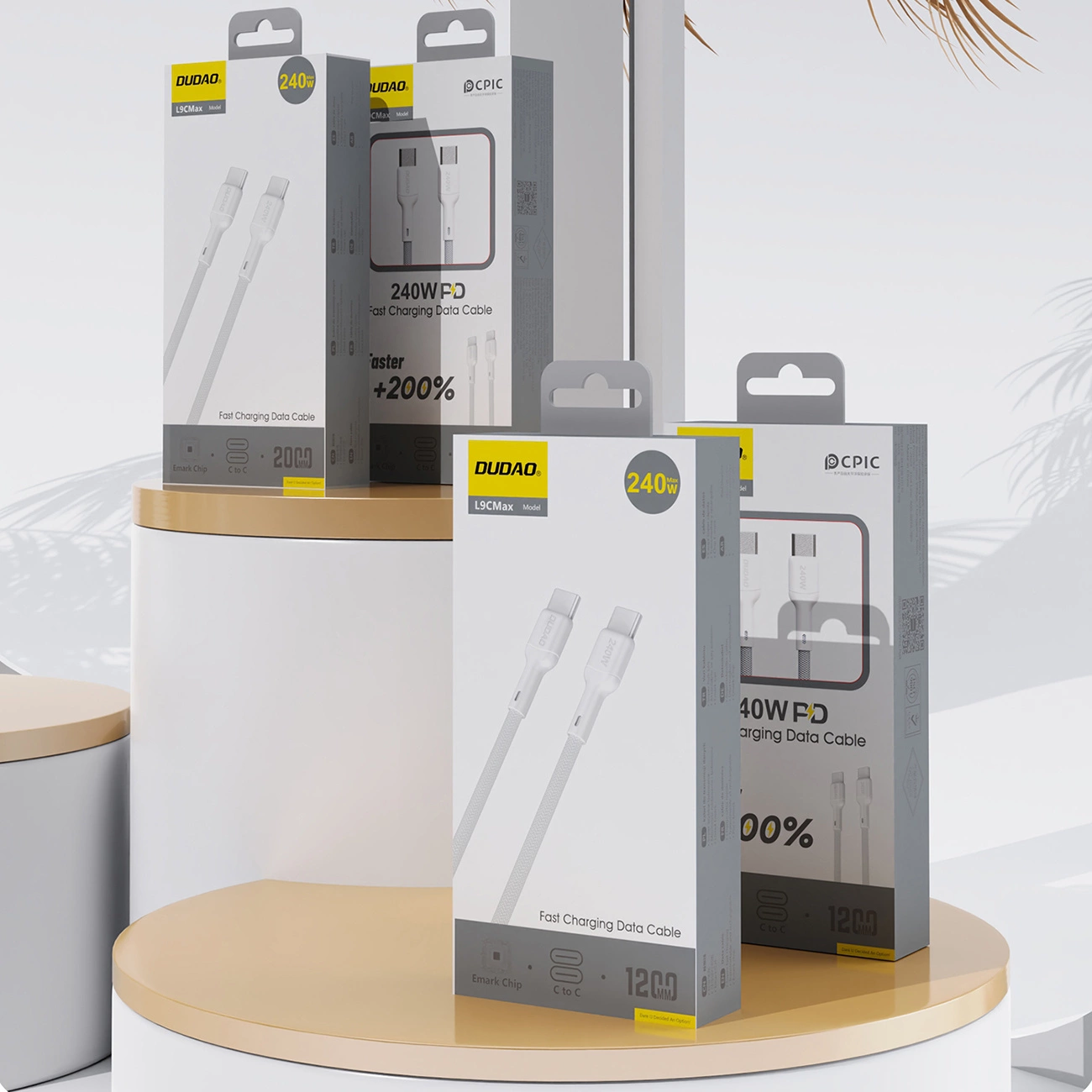 Cavo Dati e Ricarica USB-C - USB-C Dudao L9C Max, 240W, 2m, Bianco