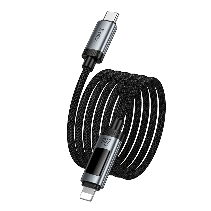 Cavo Dati e Ricarica USB-C - Lightning HOCO Display U148, 27W, 1.2m, Nero