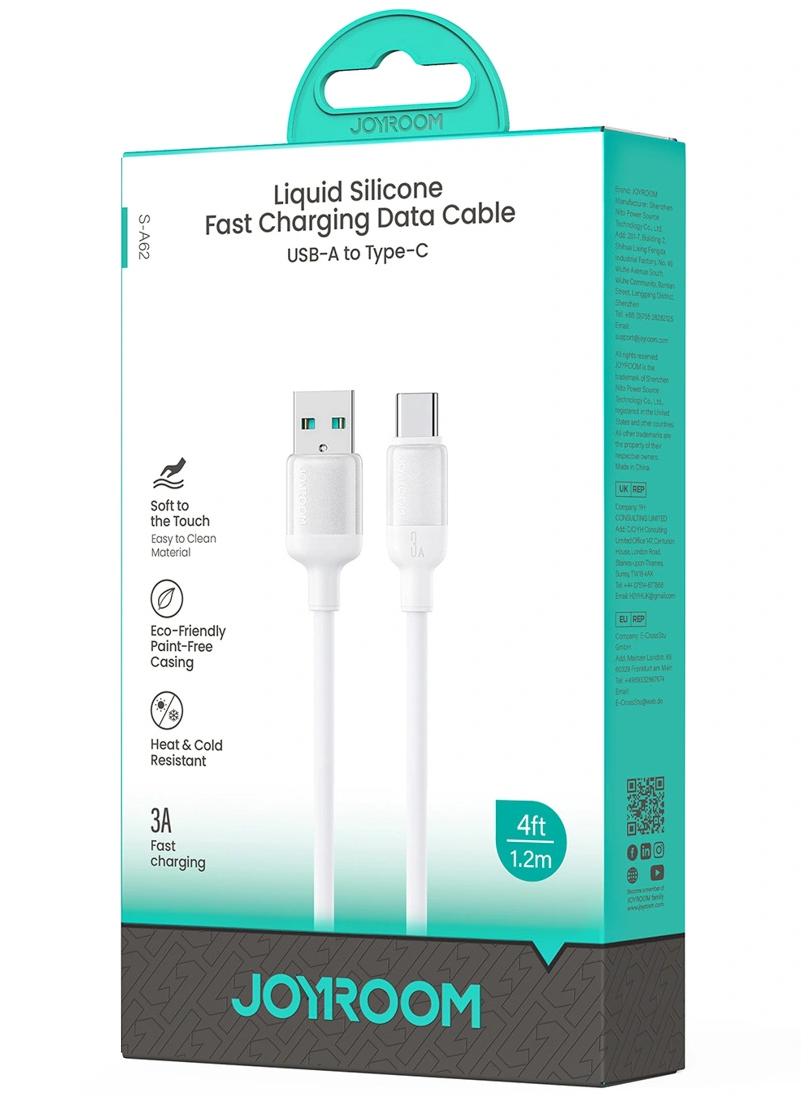 Cavo Dati e Ricarica USB-A - USB-C Joyroom S-A62 Lively, 18W, 1,2m, Bianco