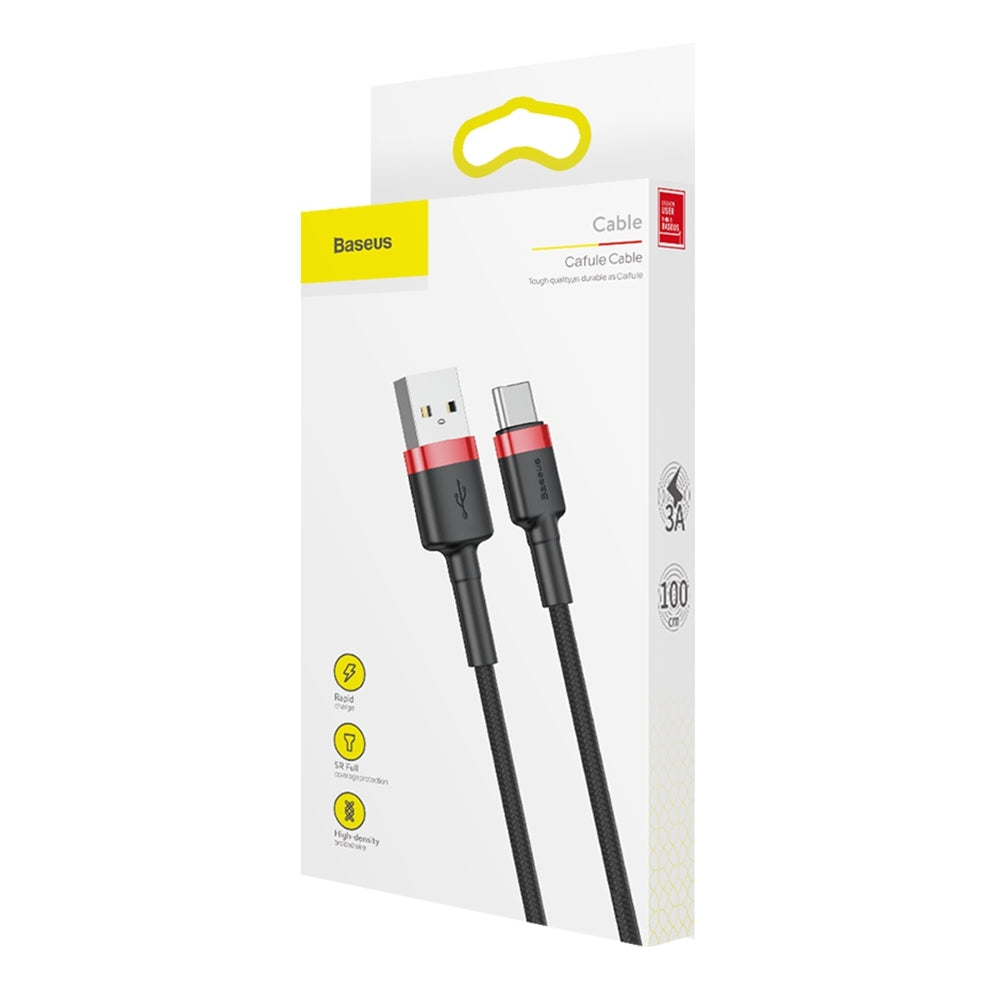 Cavo Dati e Ricarica USB-A - USB-C Baseus Cafule, 60W, 1m, Rosso CATKLF-B91