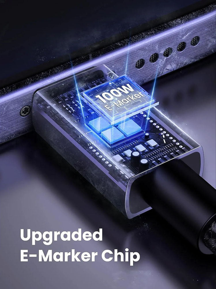 Cavo Dati e Ricarica USB-C - USB-C UGREEN L512, 100W, 3m, Grigio