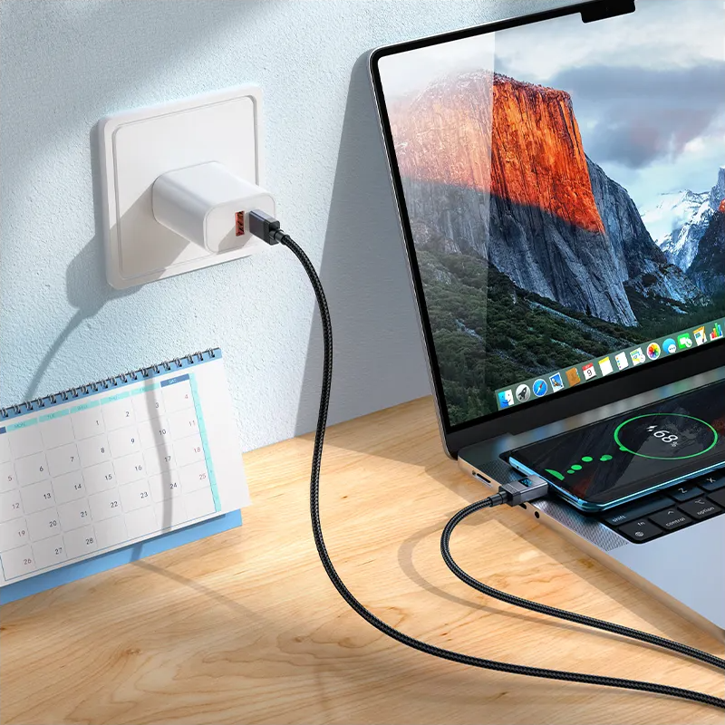 Cavo Dati e Ricarica USB-C - USB-C HOCO X118 Display, 60W, 1m, Nero