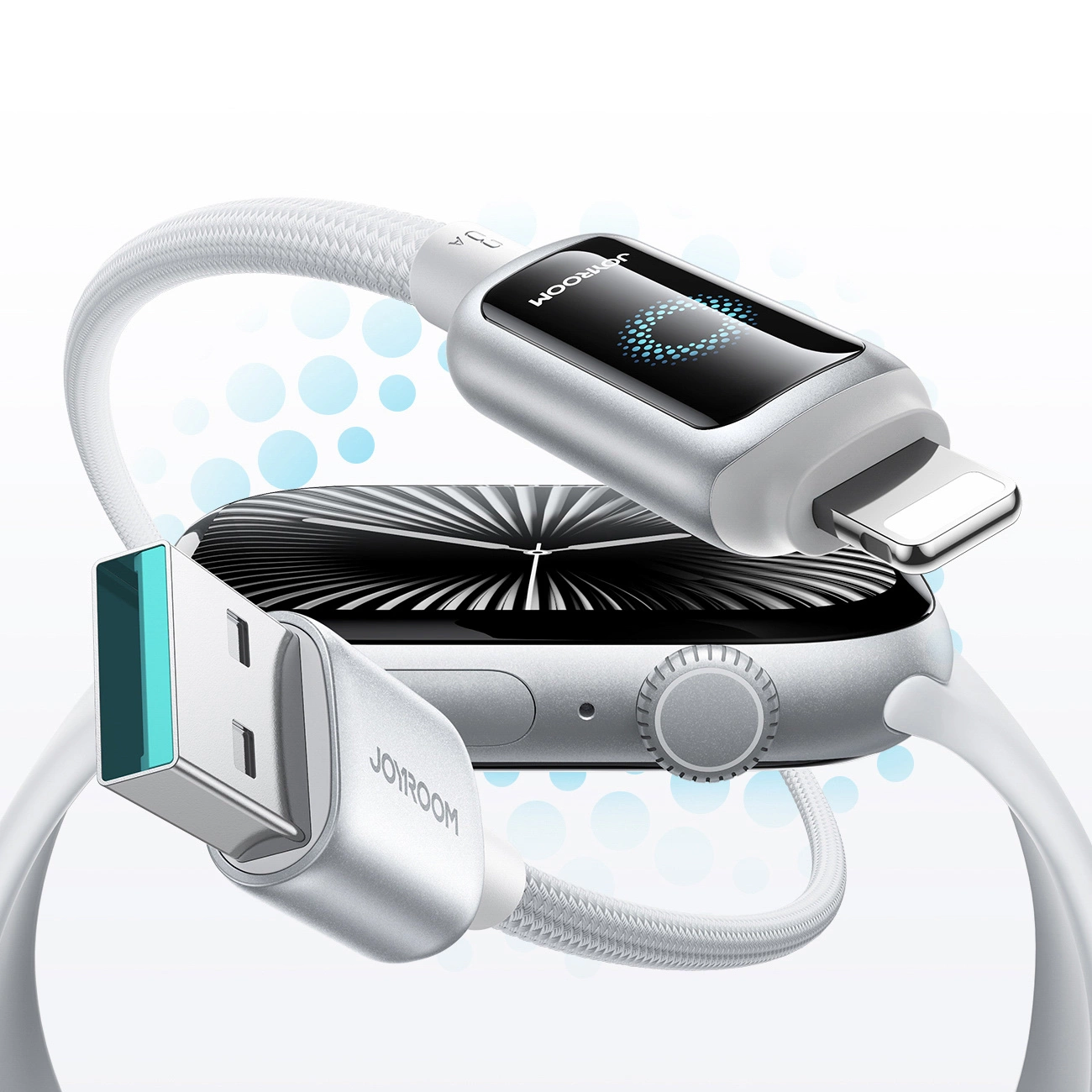 Cavo Dati e Ricarica USB-A - Lightning Joyroom S-A55 StarFlight Display, 18W, 1.2m, Bianco