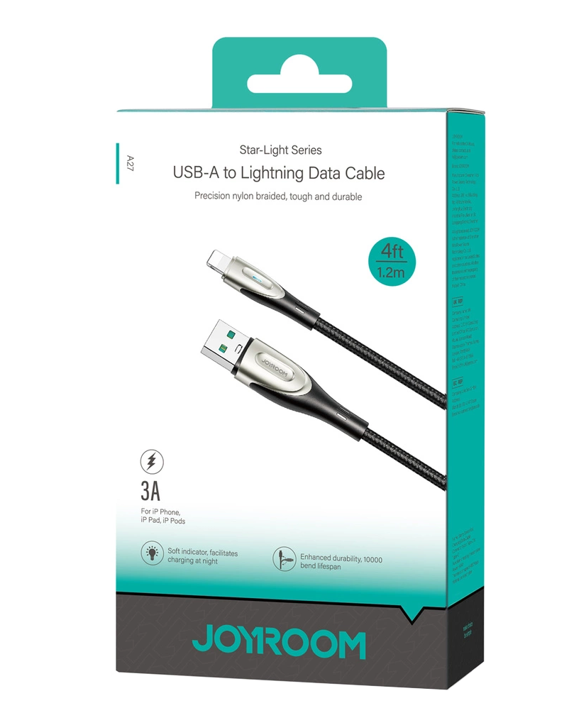 Cavo Dati e Ricarica USB-A - Lightning Joyroom SA31-AL3, 18W, 1.2m, Nero