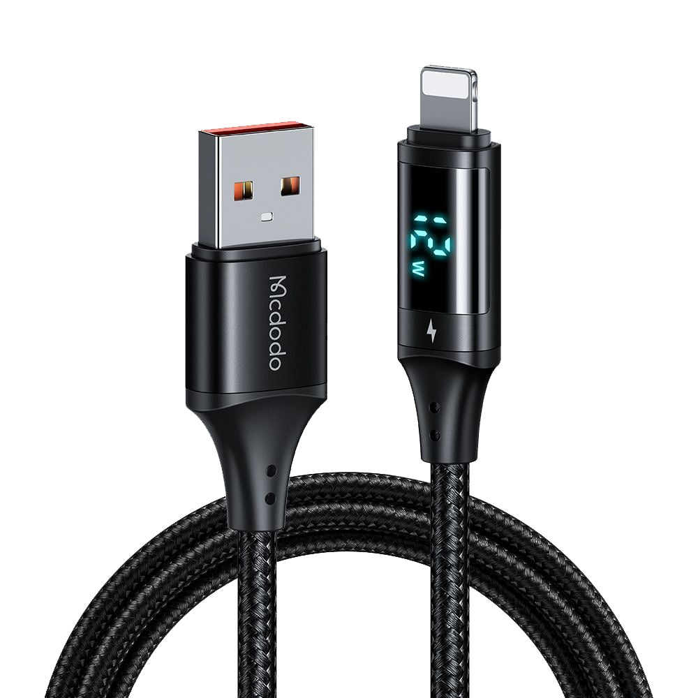 Cavo Dati e Ricarica USB-A - Lightning McDodo CA-1060 Display, 12W, 1.2m, Nero